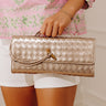 Exclusive Party Woven Metallic Purse in Gold Image - 1