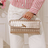 Exclusive Party Woven Metallic Purse in Gold Image - 1