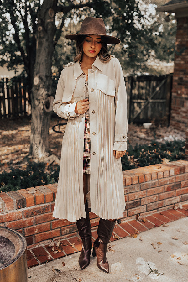 Cool Morning Pleated Trench