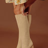 The Shiloh Faux Nubuck Knee High Boot In Khaki Image - 1