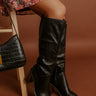 The Shiloh Faux Leather Knee High Boot In Black Image - 1