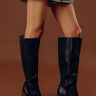 The Shiloh Faux Leather Knee High Boot In Black Image - 1