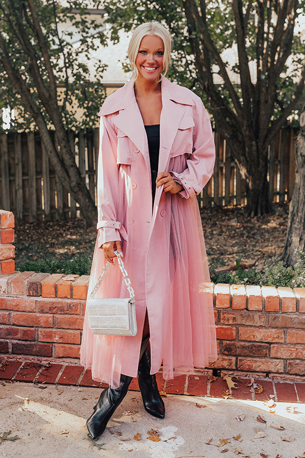 Catwalk Crush Mesh Trench Coat