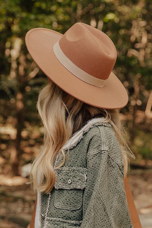 Fall Vibes Felt Fedora in Tan Image - 1