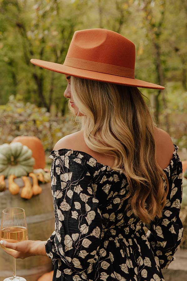 Fall Vibes Felt Fedora in Tan