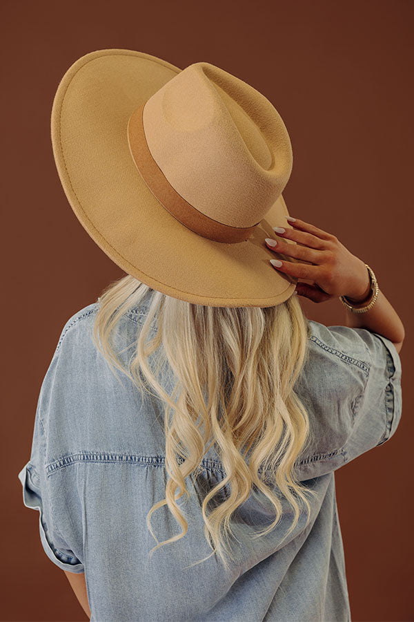 Fall Vibes Felt Fedora in Khaki Image - 1