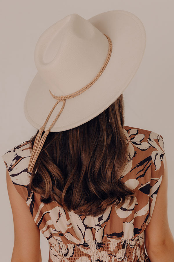 Chasing Sunsets Felt Fedora in Ivory