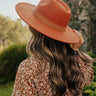 Fall Vibes Felt Fedora in Rust Image - 1