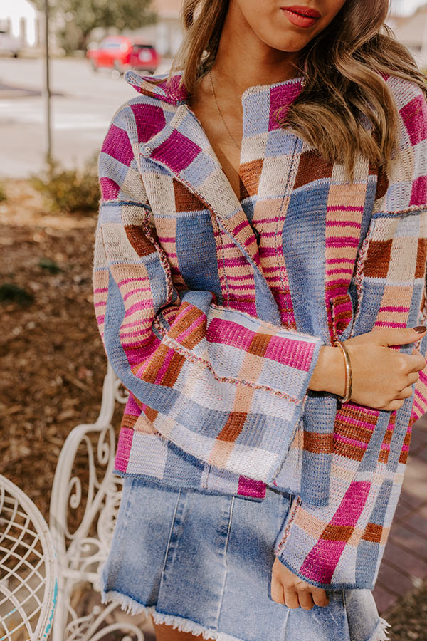 Small Town Bistro Color Block Cardigan