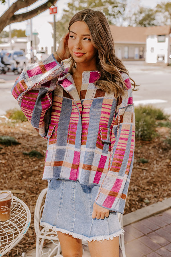 Small Town Bistro Color Block Cardigan