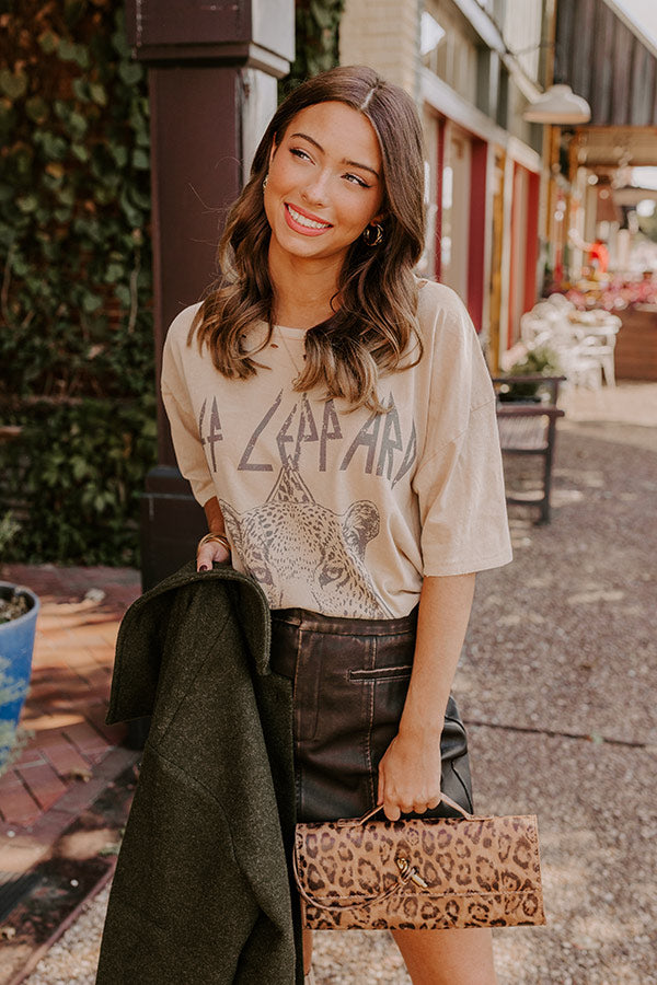 Def Leppard Distressed Oversize Graphic Tee