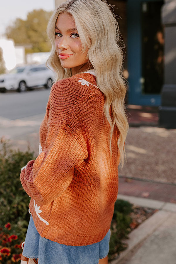 Autumn Charm Floral Embroidered Cardigan