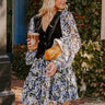 Uptown Cafe Floral Mini Dress in Black Image - 1
