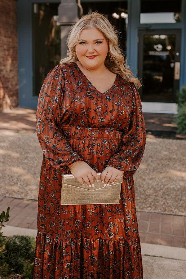 Fan Of Floral Maxi Dress Curves