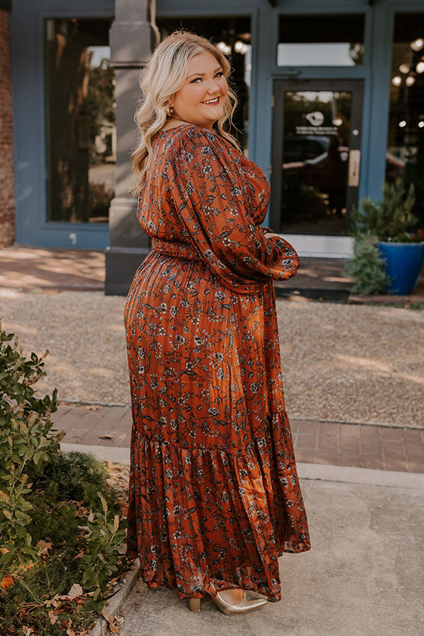 Fan Of Floral Maxi Dress Curves