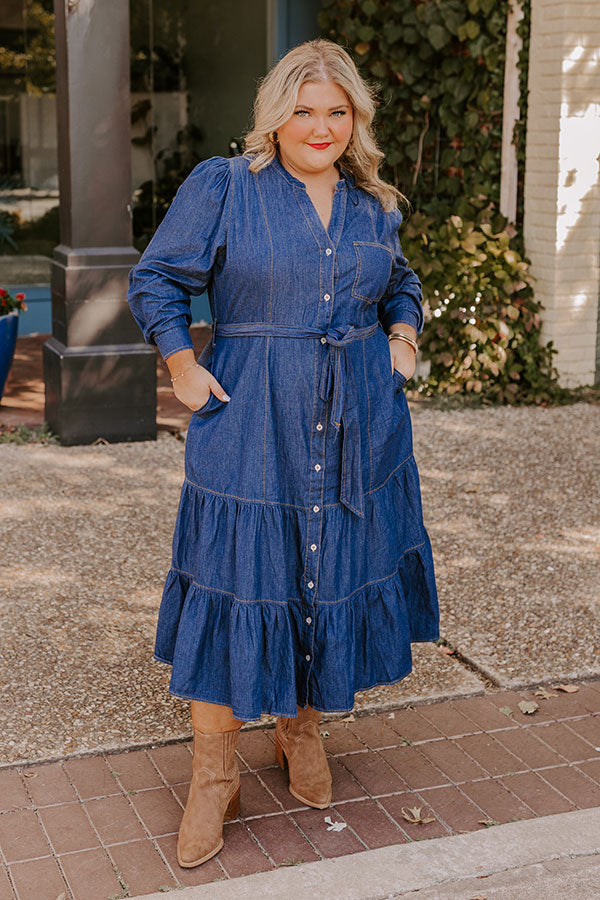 Endless Love Story Button Down Midi Curves