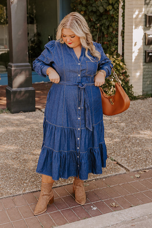 Endless Love Story Button Down Midi Curves