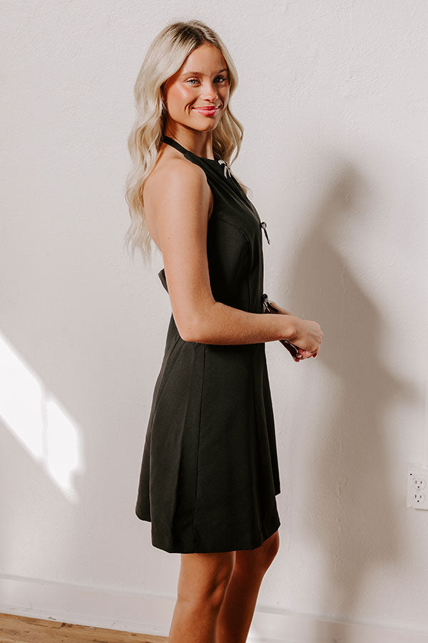 Chic Coquette Halter Mini Dress L / Black Chic Coquette Halter Mini Dress L / Black