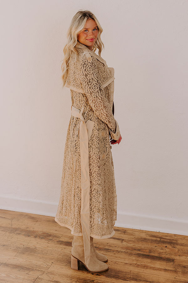 NYC Catwalk Lace Trench Coat