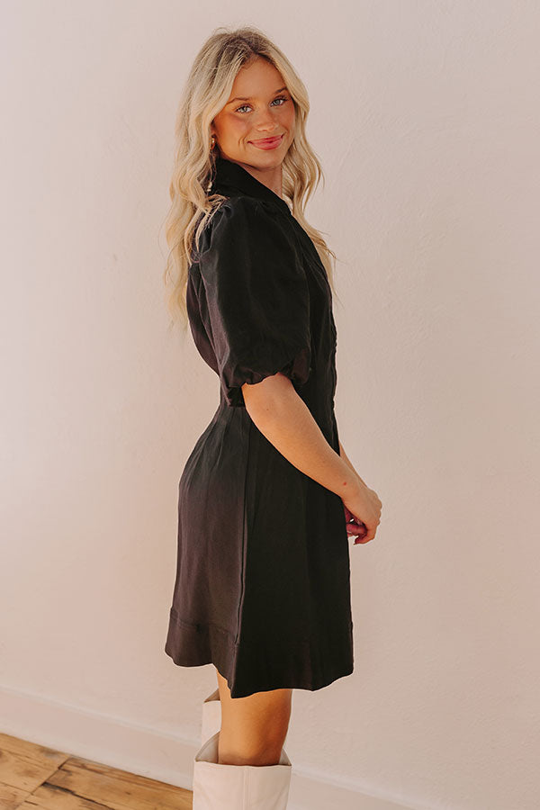Exceptionally Chic Button Down Mini Dress in Black Impressions Online Boutique Exceptionally Chic Button Down Mini Dress in Black Impressions Online Boutique
