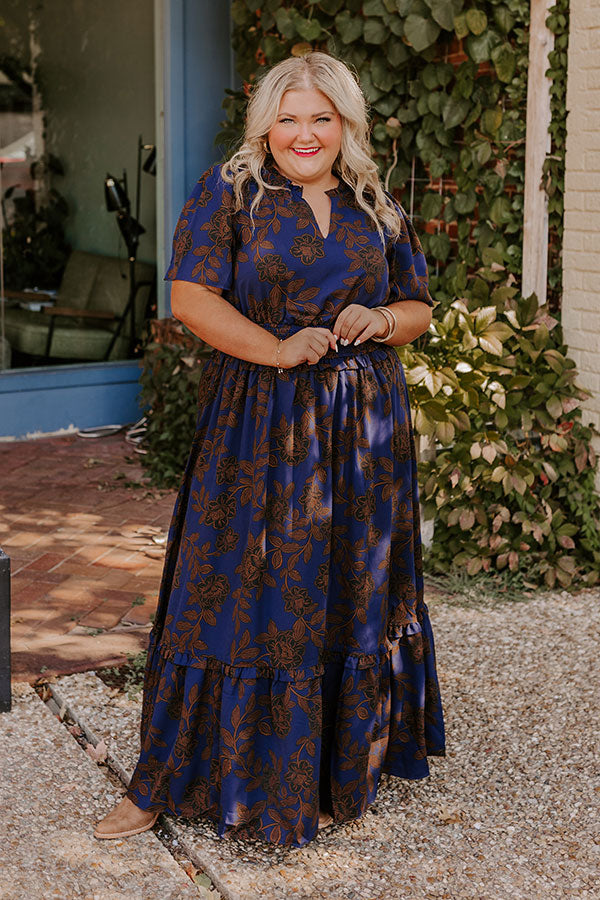 Timeless Treasures Floral Maxi Dress Curves