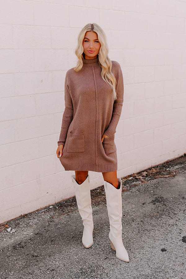 Rustic Vineyard Knit Sweater Dress