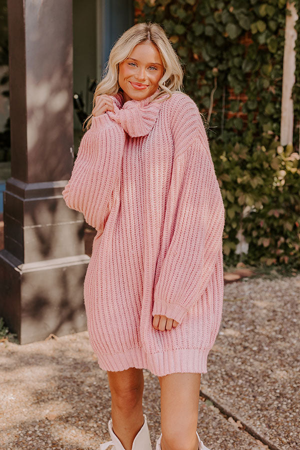 Espresso Martini Sweater Dress in Pink Espresso Martini Sweater Dress in Pink