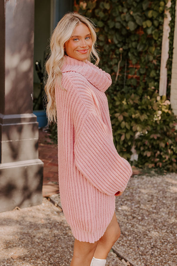 Espresso Martini Sweater Dress in Pink Espresso Martini Sweater Dress in Pink