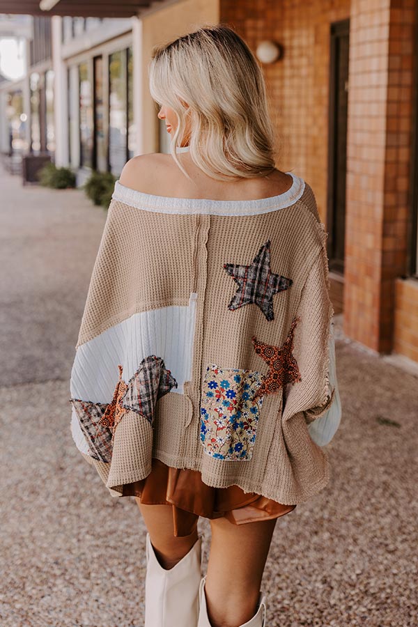 Girls Brunch Waffle Knit Top