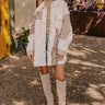 Cozy Mindset Color Block Jacket in Ivory Image - 1