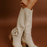 The Elliana Faux Leather Knee High Boot In French Vanilla Image - 1