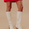 The Elliana Faux Leather Knee High Boot In French Vanilla Image - 1