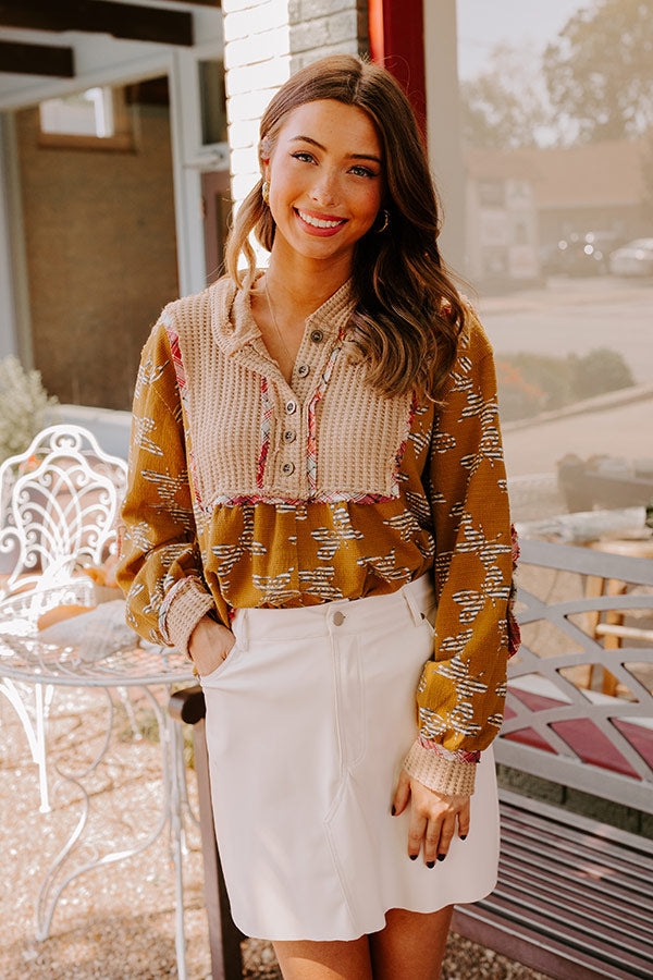 Heart Flutters Knit Sweater in Mustard