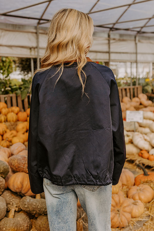 Crisp Mornings Cargo Jacket in Navy