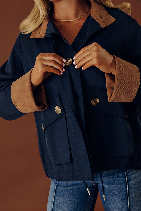 Crisp Mornings Cargo Jacket in Navy Image - 2