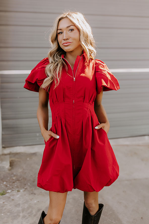 She's Unforgettable Mini Dress in Red