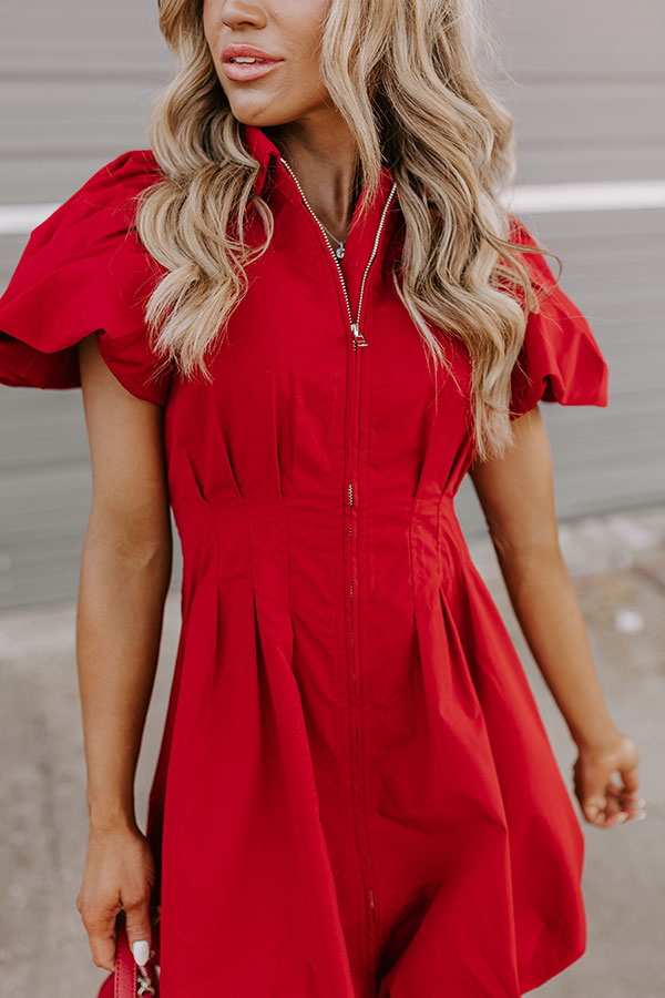 She's Unforgettable Mini Dress in Red