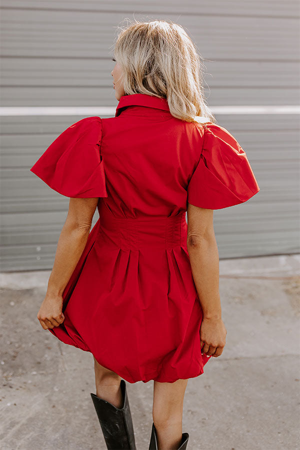 She's Unforgettable Mini Dress in Red