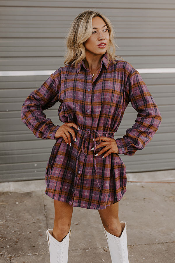 Pumpkin Patch Cutie Flannel Romper in Purple