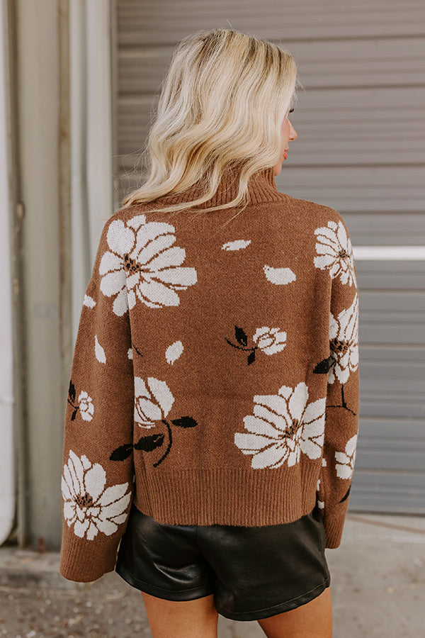 Harvest Hues Floral Knit Sweater