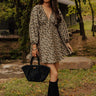 Candlelit Dinner Floral Jacquard Mini Dress Image - 1