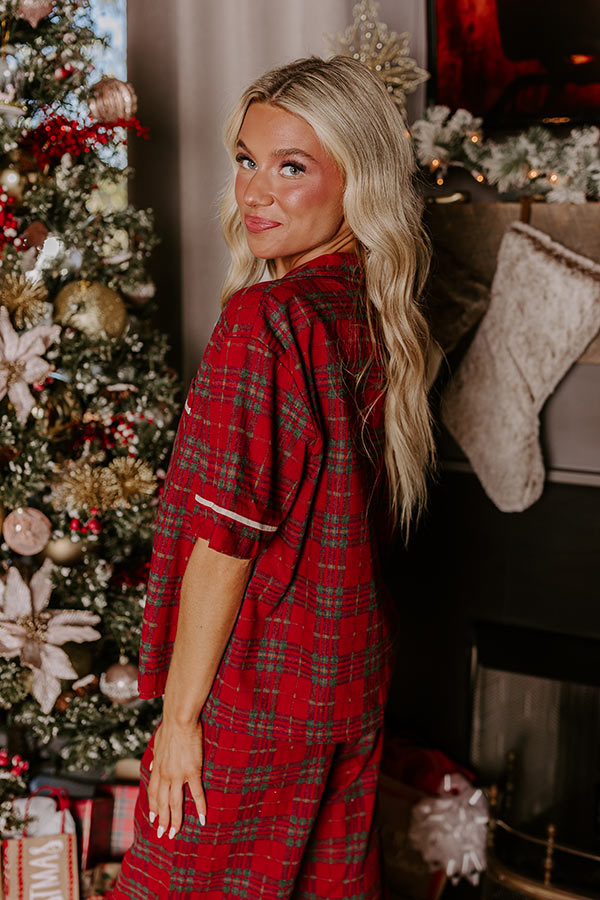 Pretty In Plaid Pajama Top