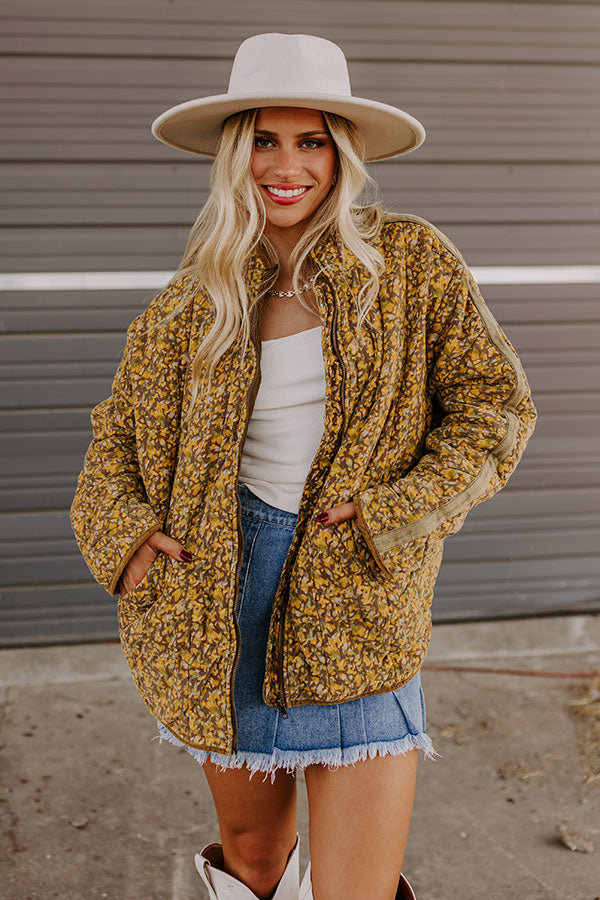 Cabin Cutie Corduroy Jacket in Primrose Yellow