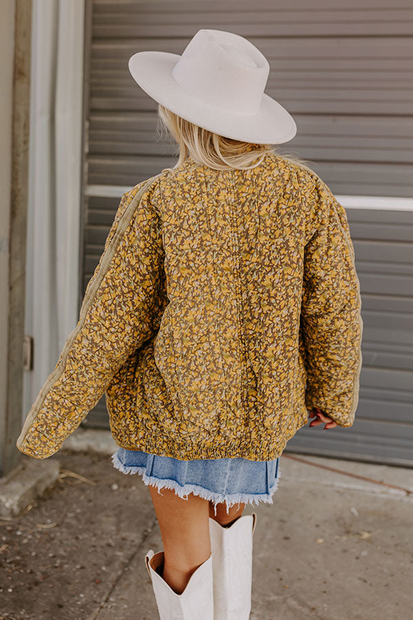 Cabin Cutie Corduroy Jacket in Primrose Yellow