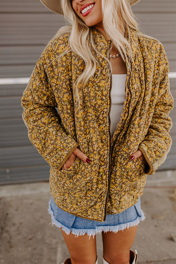 Cabin Cutie Corduroy Jacket in Primrose Yellow