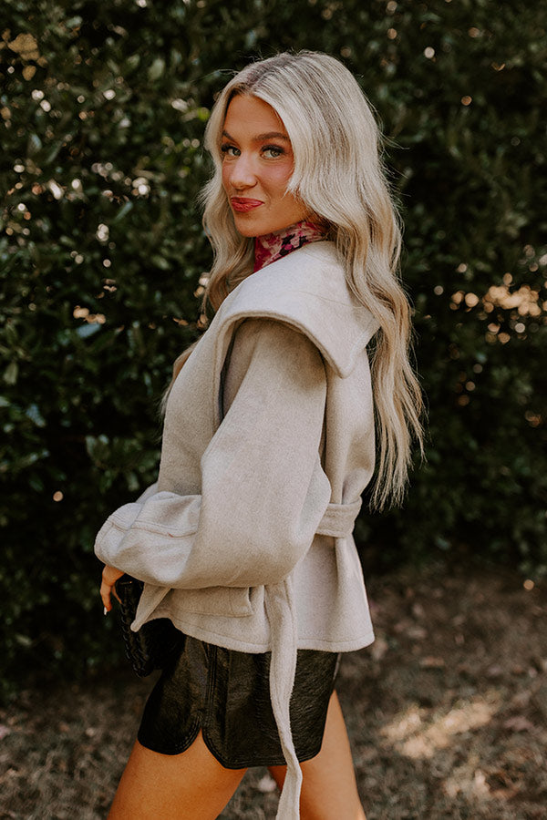 Paris Bound Jacket in Light Oatmeal