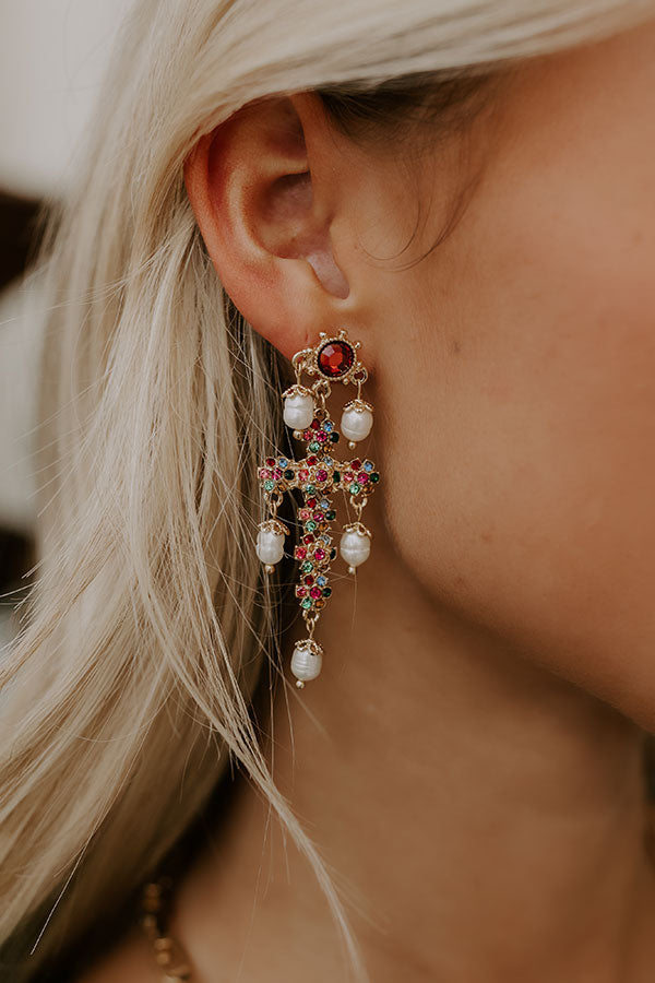 Chic Showstopper Earrings in Sangria