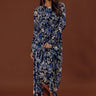 Vineyard Cutie Asymmetrical Floral Mesh Midi in Black Image - 1