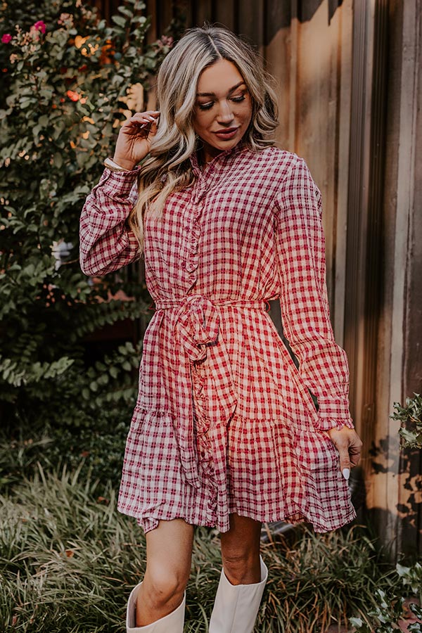 Orchard Stroll Plaid Mini Dress   