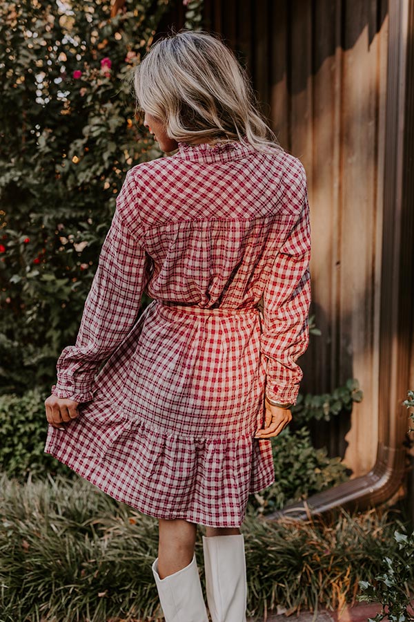 Orchard Stroll Plaid Mini Dress   